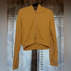 Cropped zip up jacket